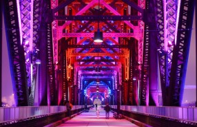 Louisville bridge gets lighting upgrade
